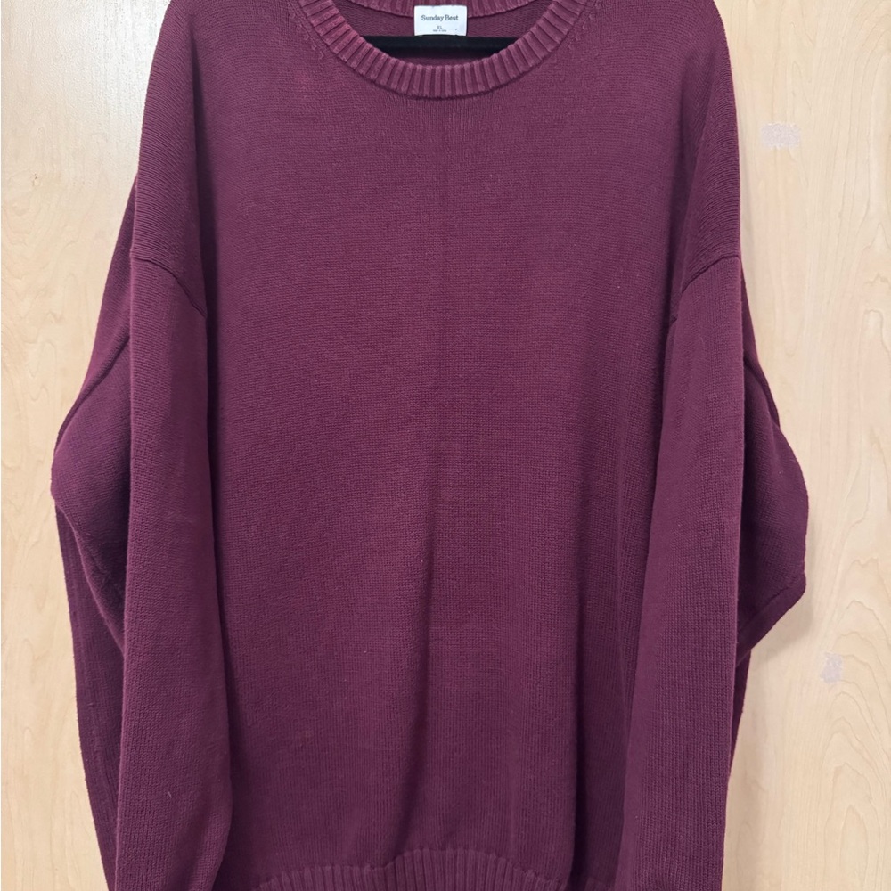 Sunday Best Burgundy Knit Top